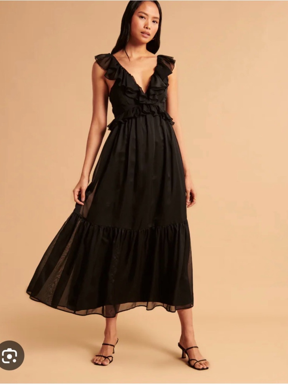 Abercrombie & Fitch Drama Ruffle Maxi Dress